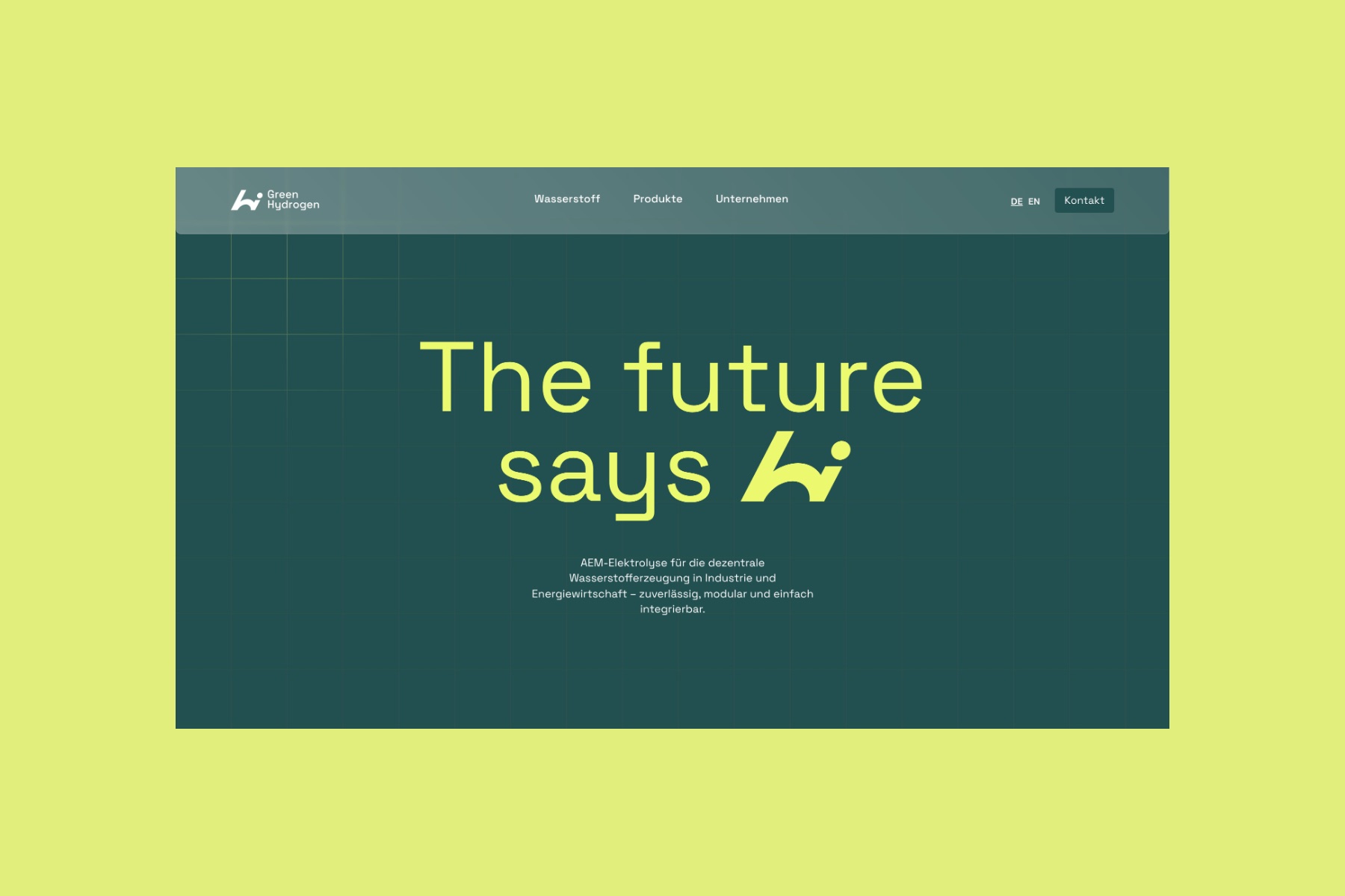 Website von Green Hydrogen