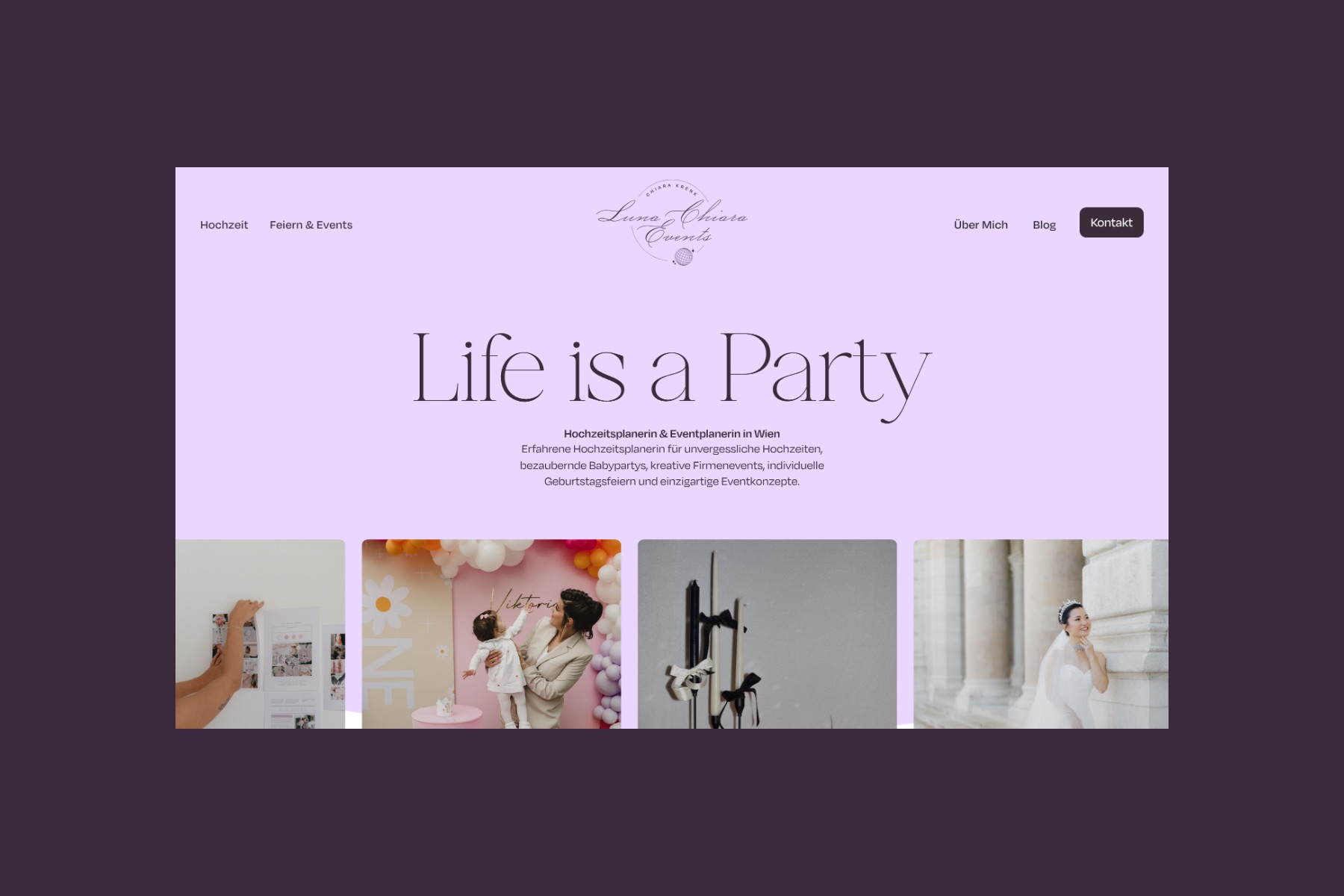 Website von Luna Chiara Events